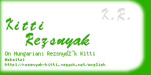 kitti rezsnyak business card